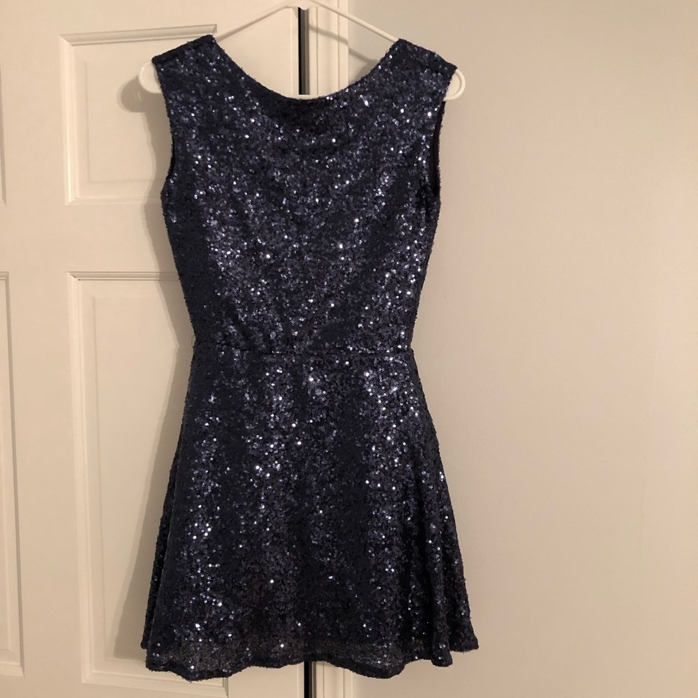 Tobi Navy blue sequin dress